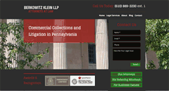 Desktop Screenshot of berkowitzkleinllp.com